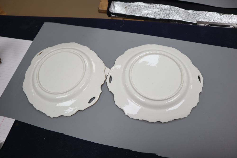 A pair of Coalport or Spode dessert dishes, c.1820